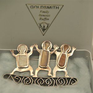 Genuine Zealandia 925 Sterling Silver Brooch / Pin